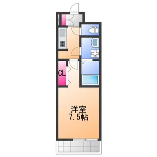 ゴールイン岸城【2階】の間取り