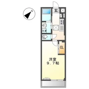 ジェンティー フルール【1階】の間取り