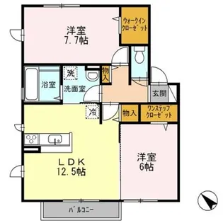 フォレスタ小津【2階】の間取り
