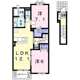 キャトル セゾン【2階】の間取り