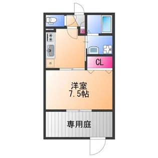 ハイツディオ【1階】の間取り