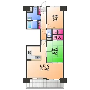 エバーランドシティ新・泉北8番館【15階】の間取り