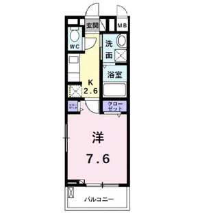 ユウパレス和泉中央【2階】の間取り