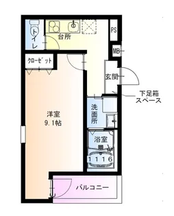 フジパレス泉佐野駅西Ⅰ番館【1階】の間取り