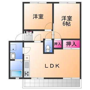 ハイツ菅原 A【1階】の間取り