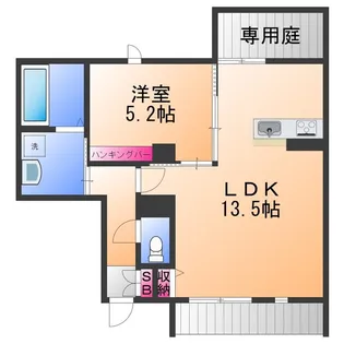フロンティエール松ノ浜【1階】の間取り