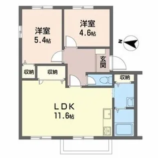 ロジュマンイズミ【2階】の間取り