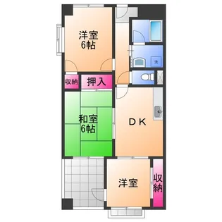 ドミール和泉府中【6階】の間取り