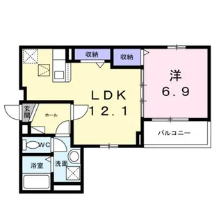 ヒカルサ泉大津条南町【1階】の間取り