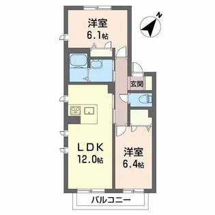 シャーメゾン泉陽 B【2階】の間取り