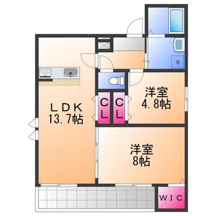 フジパレス レーヴⅠ番館【3階】の間取り