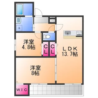 フジパレス レーヴⅠ番館【2階】の間取り