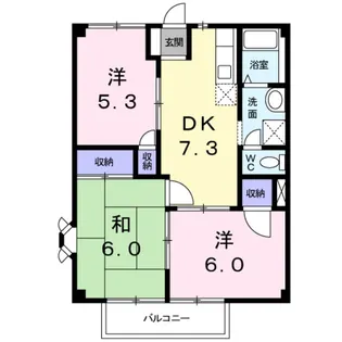 サウスタウンS【2階】の間取り