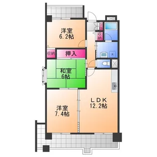 サンクレール高石【3階】の間取り