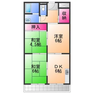 メロディーコーポ岸和田【2階】の間取り