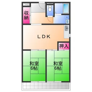 メロディーコーポ岸和田【3階】の間取り