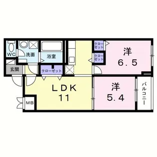 ヒカルサ岸和田畑町【2階】の間取り