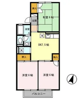 メルヘン三宅 B棟【2階】の間取り