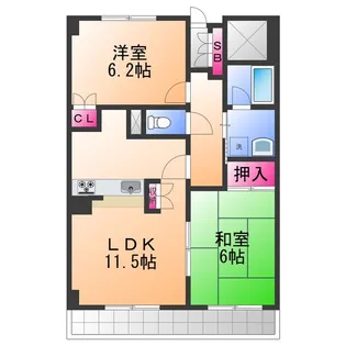 ロイヤルフラット壱番館【3階】の間取り