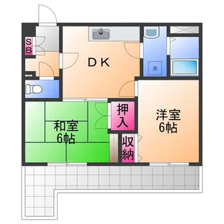 ロジュマン泉佐野【7階】の間取り