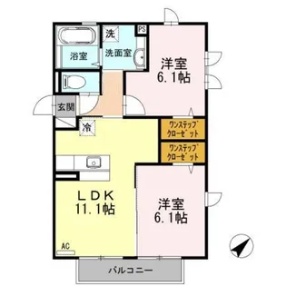 Garden Villa【2階】の間取り