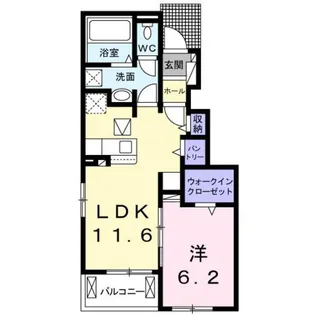 ゼクシー 桜ケ丘B棟【1階】の間取り