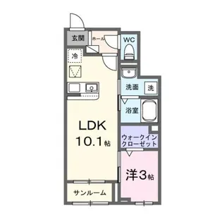 ディアコート 泉【1階】の間取り