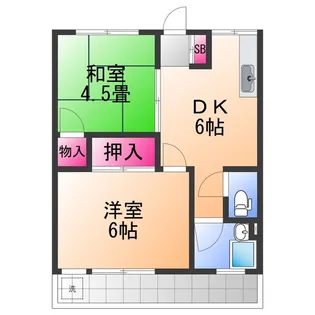 オリーブハイツ【3階】の間取り