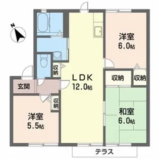 アネックス日根野 B棟【2階】の間取り