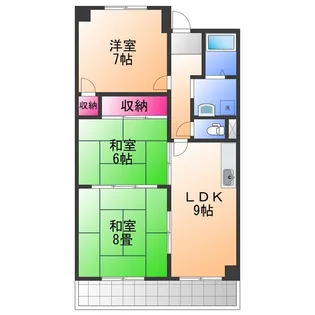 エクセル赤松【5階】の間取り