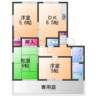 フレグランス二色【1階】の間取り
