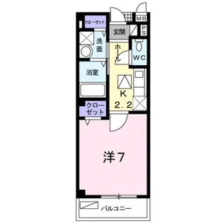 アンソレイエ【1階】の間取り
