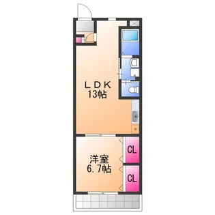 グランディール宮ノ池【1階】の間取り