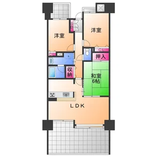 メゾンドール・ラーバン和泉Ⅲ番館【1階】の間取り