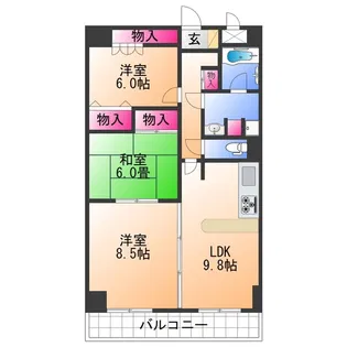 パレ・プルミエール【2階】の間取り