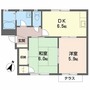 コートボナールA【1階】の間取り