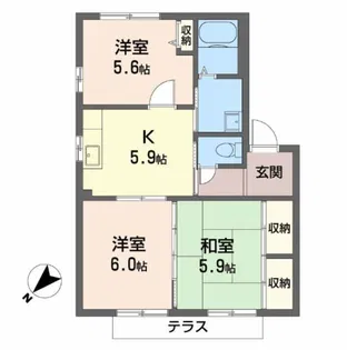 大町ガーデンライフD棟【1階】の間取り