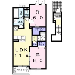 フリーデⅢ【2階】の間取り
