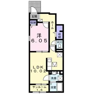メゾン甲安Ⅱ【1階】の間取り
