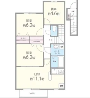 シャインメゾンⅡ番館【2階】の間取り
