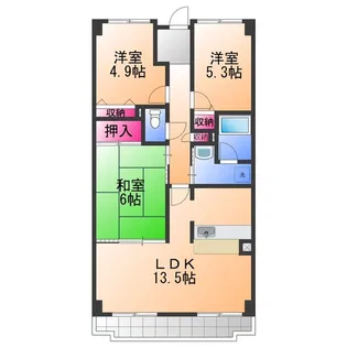 アネックス岸和田【5階】の間取り