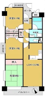 ファミール岸和田ステージ2【4階】の間取り