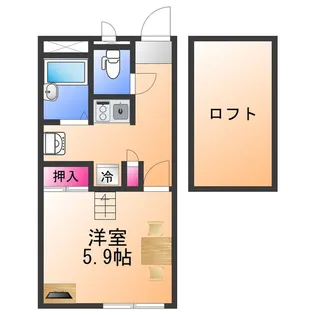 レオパレスプレンティ浜寺【2階】の間取り