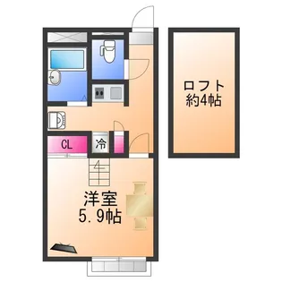 レオパレスフローラ【1階】の間取り