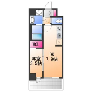 Alivis堺浜寺【8階】の間取り
