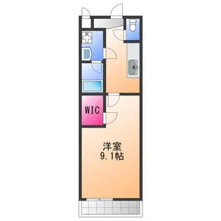 モンサント旭町【1階】の間取り