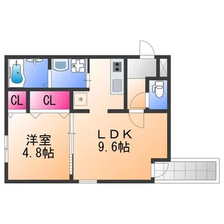 ローズステージ泉大津駅前Ⅲ番館【1階】の間取り