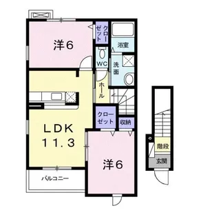ブルーメ【2階】の間取り