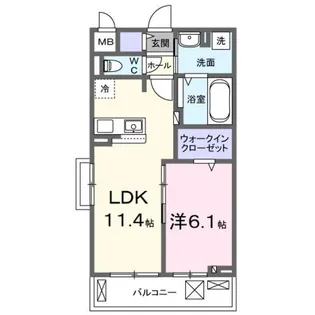 ヒカルサ堺市大野芝【3階】の間取り