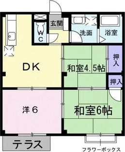 第1ハイツ【1階】の間取り